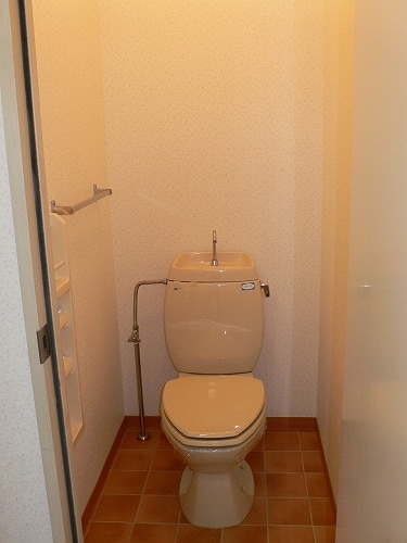 Toilet. Indoor photo is another room