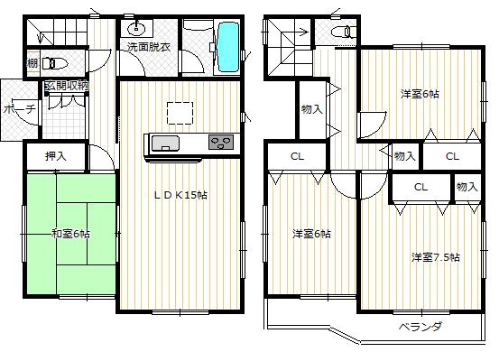 Floor plan. 21,800,000 yen, 4LDK, Land area 220.1 sq m , Is the type of room in the building area 99.22 sq m second floor