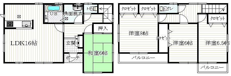 Floor plan. 22,300,000 yen, 4LDK, Land area 167 sq m , Independent Japanese-style room in the building area 105.99 sq m Zenshitsuminami direction