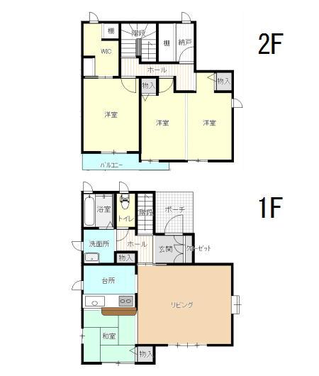 Floor plan. 26.5 million yen, 3LDK, Land area 162.55 sq m , Building area 108.42 sq m