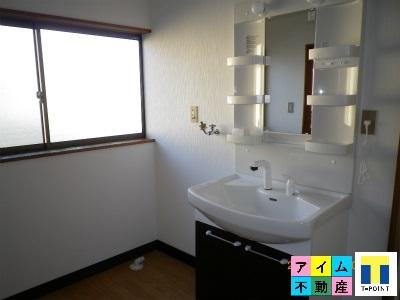 Wash basin, toilet. Large wash room (^ - ^)