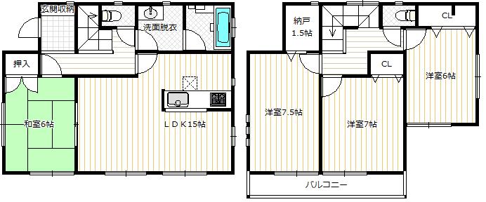 Floor plan. 20.8 million yen, 4LDK + S (storeroom), Land area 277.96 sq m , Building area 97.09 sq m