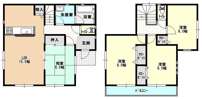 Floor plan. (8 Building), Price 22,800,000 yen, 4LDK, Land area 305.27 sq m , Building area 97.2 sq m