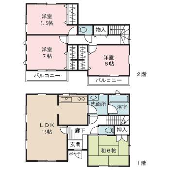 Floor plan. (9 Building), Price 21,800,000 yen, 4LDK, Land area 188.91 sq m , Building area 100.03 sq m