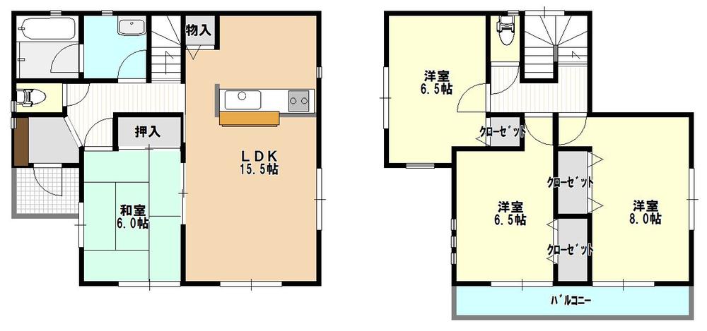Floor plan. (7 Building), Price 20.8 million yen, 4LDK, Land area 199.46 sq m , Building area 97.2 sq m
