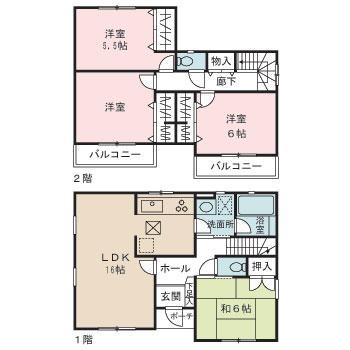 Floor plan. (1 Building), Price 20.8 million yen, 4LDK, Land area 171.64 sq m , Building area 100.03 sq m