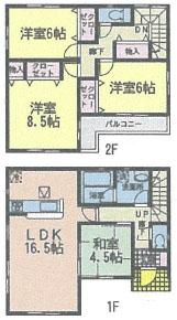 Floor plan. (5 Building), Price 20.8 million yen, 4LDK, Land area 167.7 sq m , Building area 98.82 sq m