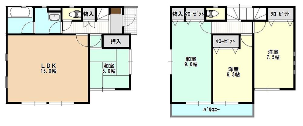 Floor plan. (3 Building), Price 19,800,000 yen, 4LDK, Land area 169.79 sq m , Building area 95.98 sq m