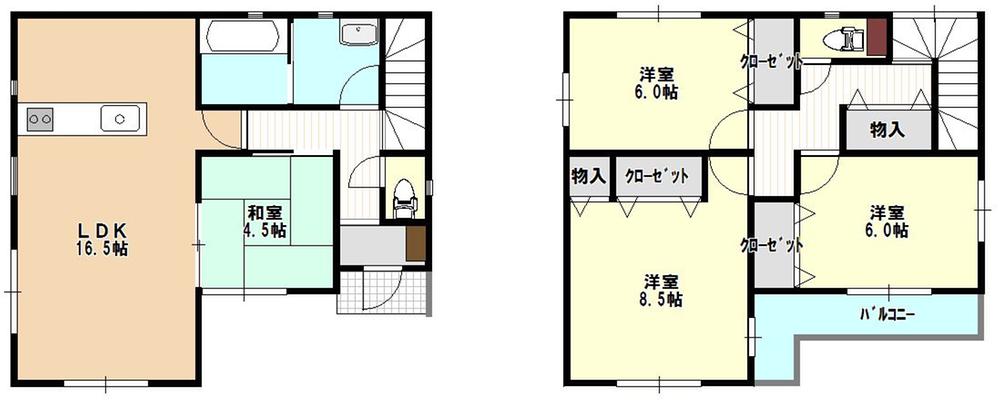 Floor plan. (5 Building), Price 20.8 million yen, 4LDK, Land area 167.7 sq m , Building area 98.82 sq m