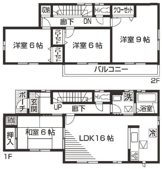 Floor plan. 22.5 million yen, 4LDK, Land area 197.3 sq m , Building area 105.98 sq m floor plan