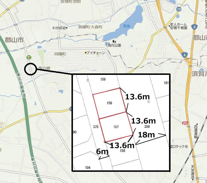 Compartment figure. Land price 8,828,000 yen, Land area 224.5 sq m