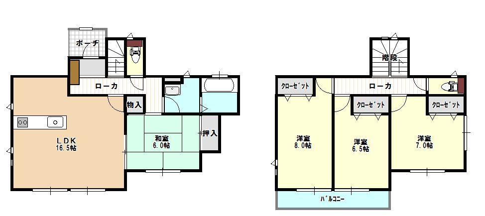 Floor plan. (1 Building), Price 19.5 million yen, 4LDK, Land area 229.03 sq m , Building area 105.99 sq m