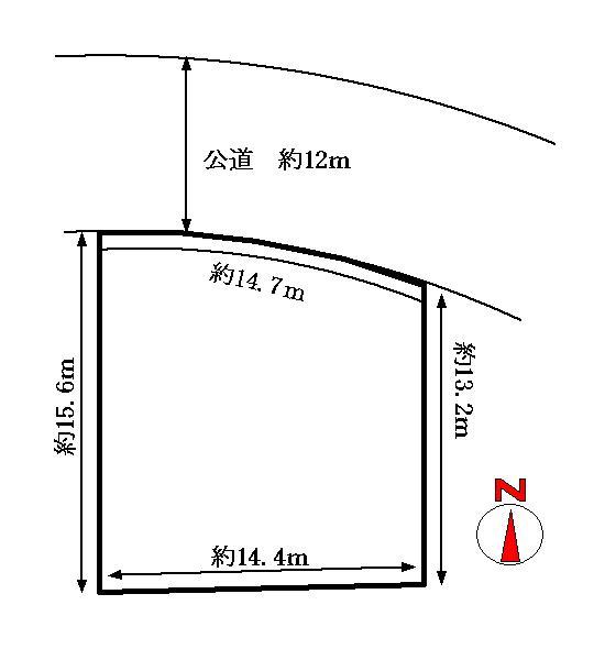 Compartment figure. Land price 6.8 million yen, Land area 214.95 sq m
