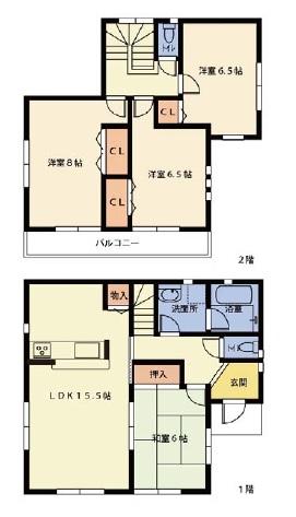 Floor plan. 23.8 million yen, 4LDK, Land area 341.81 sq m , Building area 97.2 sq m