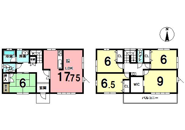 Floor plan. 23.8 million yen, 5LDK, Land area 227.59 sq m , Building area 129.18 sq m