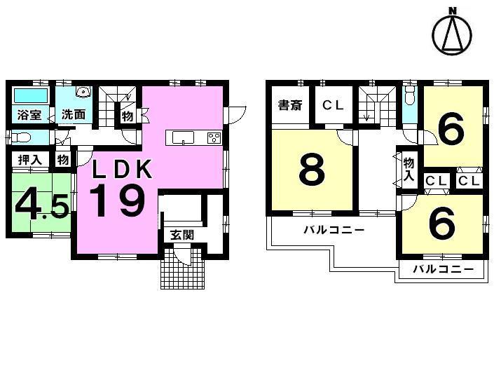 Floor plan. 26,900,000 yen, 4LDK, Land area 200.75 sq m , Building area 119.24 sq m