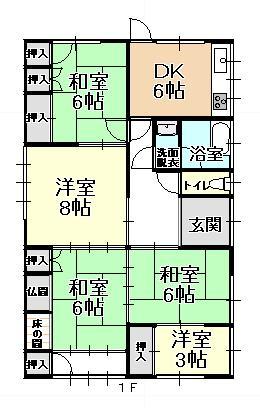 Floor plan. 11.9 million yen, 4DK, Land area 280.53 sq m , Building area 85.8 sq m