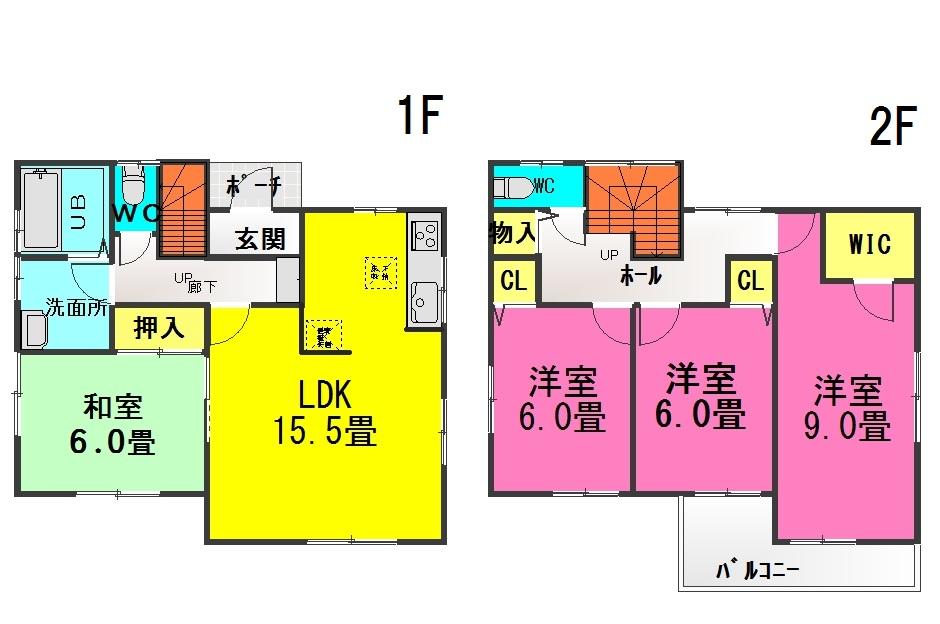 Floor plan. 18,800,000 yen, 4LDK, Land area 266.39 sq m , Building area 102.68 sq m