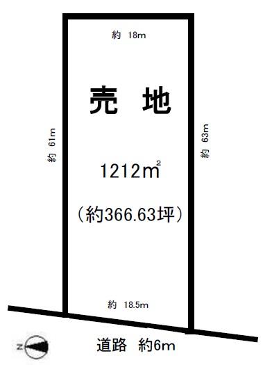 Compartment figure. Land price 11 million yen, Land area 1,212 sq m