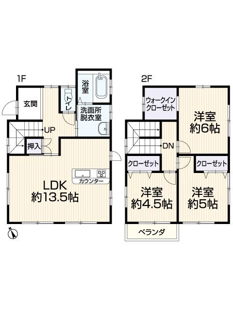 Floor plan. 17.8 million yen, 3LDK, Land area 186.78 sq m , Building area 94.5 sq m
