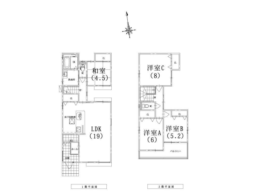 Floor plan. 31,300,000 yen, 4LDK, Land area 145.01 sq m , Building area 105.18 sq m
