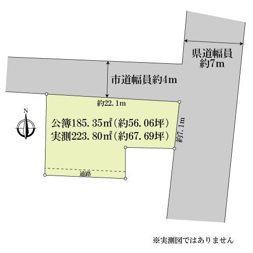 Compartment figure. Land price 15 million yen, Land area 223.8 sq m