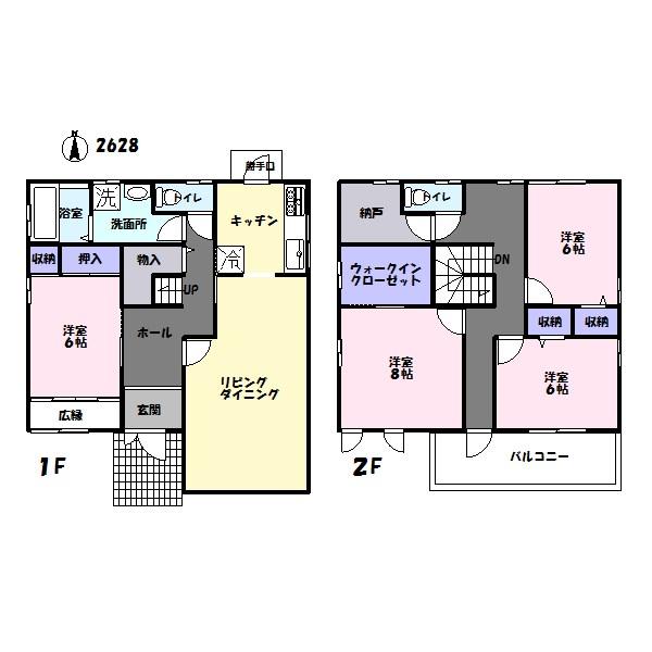 Floor plan. 21,800,000 yen, 4LDK+S, Land area 150 sq m , Building area 127.83 sq m