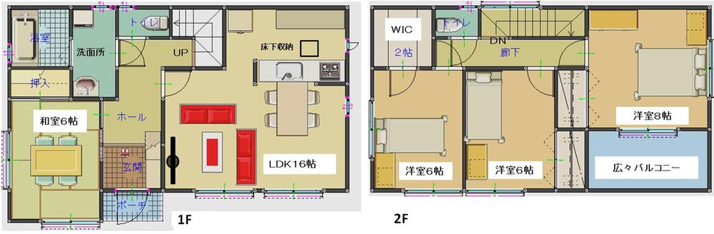 Floor plan. (1 Building), Price 18.9 million yen, 4LDK, Land area 148.3 sq m , Building area 105.17 sq m