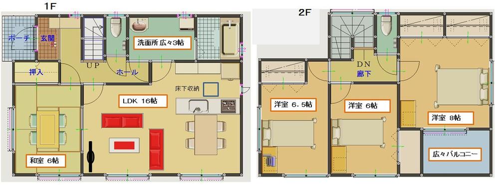 Floor plan. (Building 2), Price 18.9 million yen, 4LDK, Land area 148.6 sq m , Building area 104.34 sq m