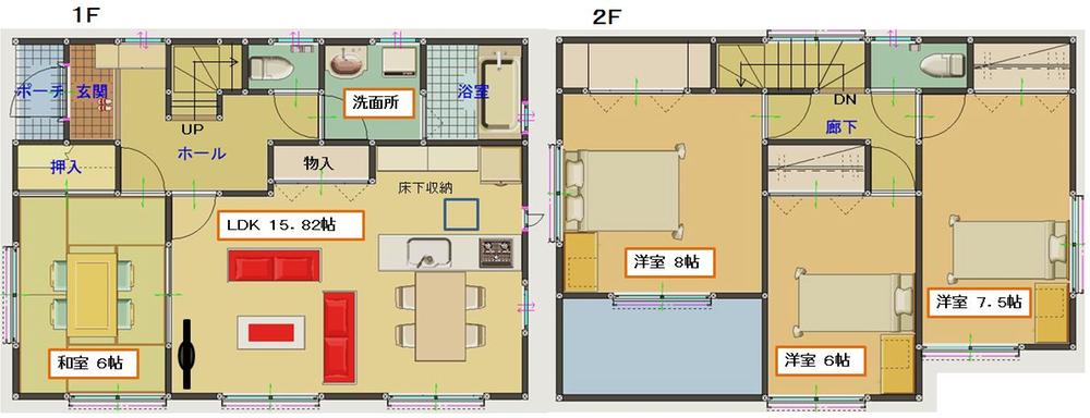Floor plan. (3 Building), Price 18.9 million yen, 4LDK, Land area 144.7 sq m , Building area 105.17 sq m