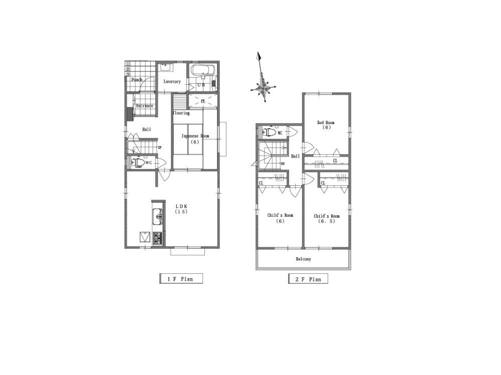 Building plan example (floor plan). Building plan example (No. 1 place) 4LDK, Land price 15.3 million yen, Land area 160.27 sq m , Building price 18.1 million yen, Building area 101.04 sq m