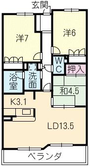 Floor plan. 3LDK, Price 21,800,000 yen, Occupied area 75.12 sq m , Balcony area 11.2 sq m