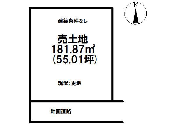 Compartment figure. Land price 13,750,000 yen, Land area 181.87 sq m