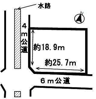 Compartment figure. Land price 32,340,000 yen, Land area 485.96 sq m