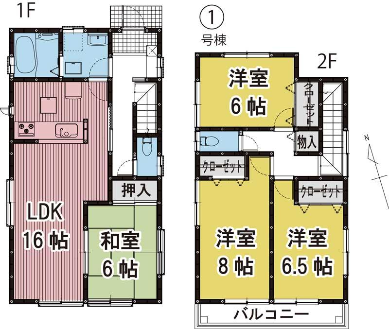 Floor plan. (1 Building), Price 25,800,000 yen, 4LDK, Land area 158.93 sq m , Building area 102.68 sq m