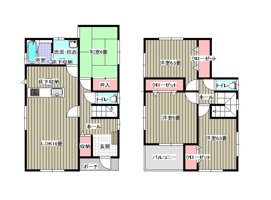 Floor plan. (10 Building), Price 23.8 million yen, 4LDK, Land area 154.71 sq m , Building area 106 sq m