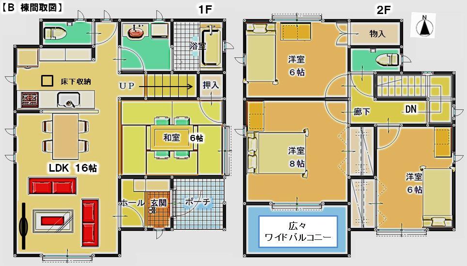 Floor plan. (B Building), Price 22,800,000 yen, 4LDK, Land area 236.8 sq m , Building area 102.76 sq m