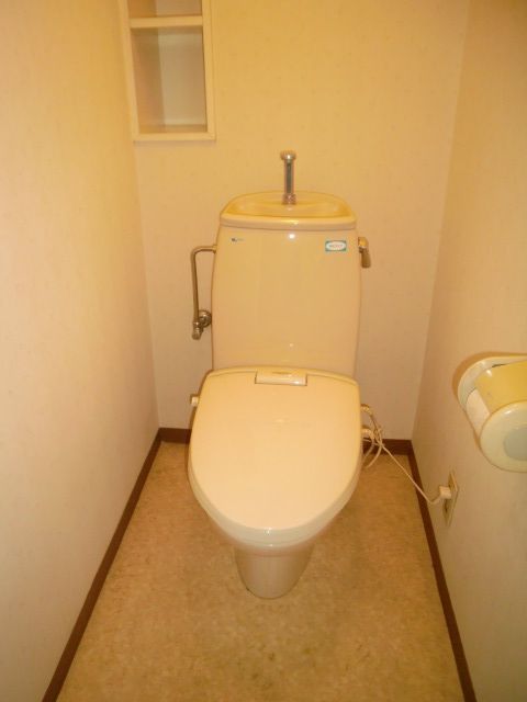 Toilet. It is a toilet with a warm toilet