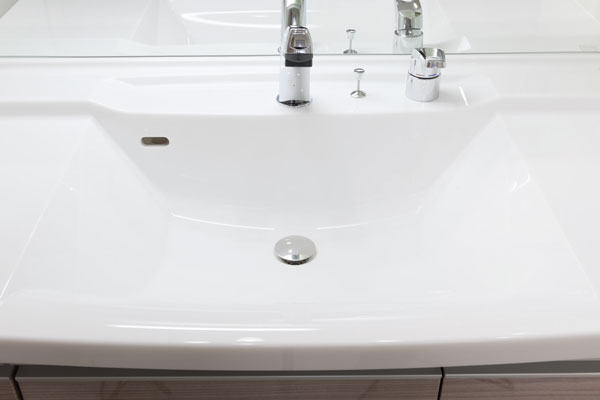 Bathing-wash room.  [Hotel-like vanity] Stylish, Care also easy to artificial marble bowl-integrated basin counter has been adopted (same specifications)