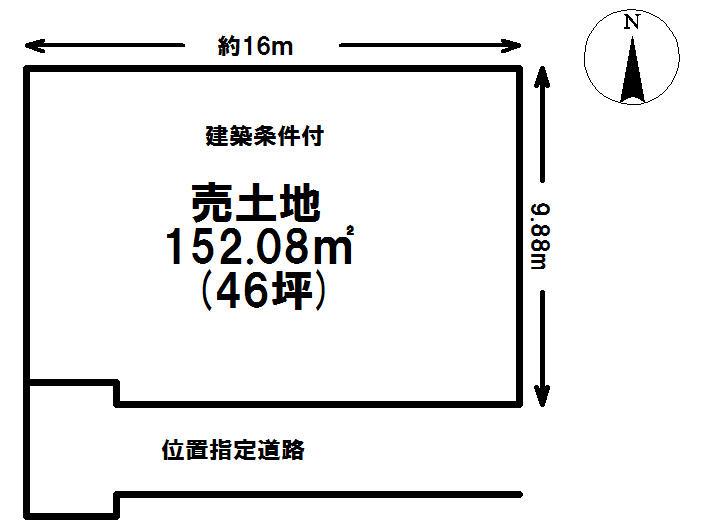 Compartment figure. Land price 11.5 million yen, Land area 152.08 sq m