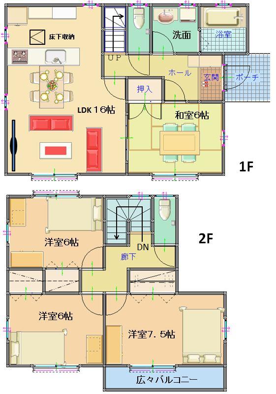 Floor plan. (B Building), Price 21,800,000 yen, 4LDK, Land area 183.79 sq m , Building area 99.36 sq m