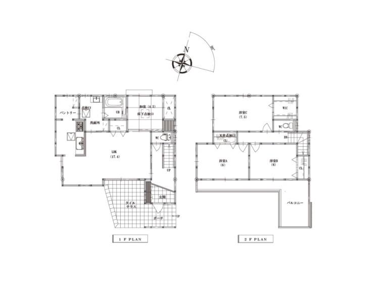 Floor plan. 28,700,000 yen, 4LDK, Land area 165.3 sq m , Building area 109.69 sq m