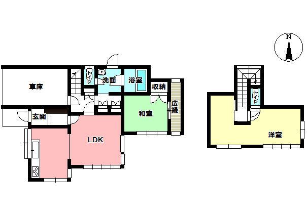 Floor plan. 25,300,000 yen, 2LDK, Land area 187.63 sq m , Building area 108.69 sq m site (November 2013) Shooting