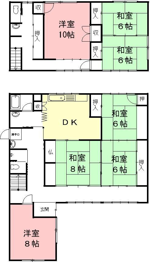 Floor plan. 21,800,000 yen, 7LDK, Land area 296.13 sq m , Building area 177.24 sq m