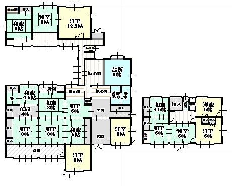 Floor plan. 19,800,000 yen, 10DK, Land area 1,121.48 sq m , Building area 303.79 sq m