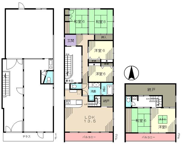 Floor plan. 37,800,000 yen, 6LDK + S (storeroom), Land area 264 sq m , Building area 340.67 sq m