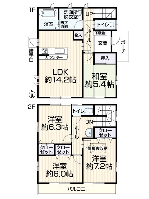 Floor plan. 15.8 million yen, 4LDK, Land area 153.57 sq m , Building area 104 sq m