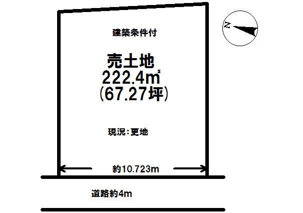 Compartment figure. Land price 12.8 million yen, Land area 222.4 sq m