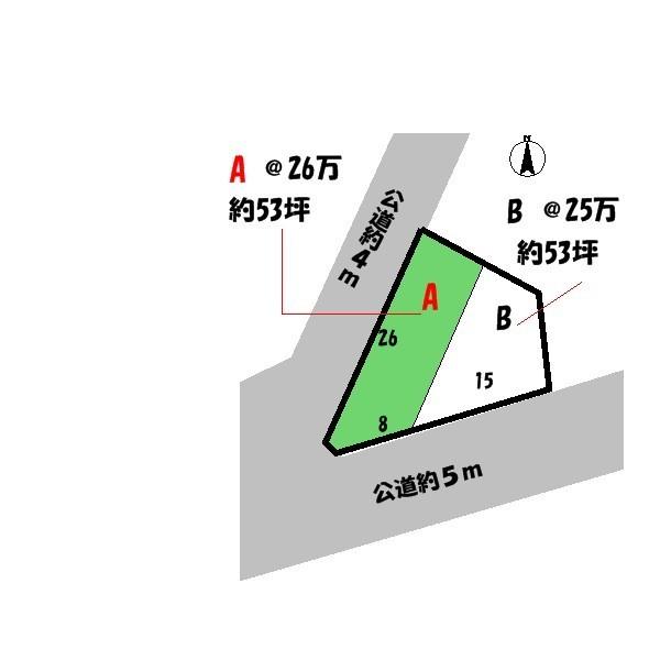 Compartment figure. Land price 13,780,000 yen, Land area 175.2 sq m