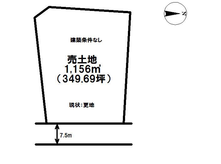 Compartment figure. Land price 38 million yen, Land area 1156 sq m